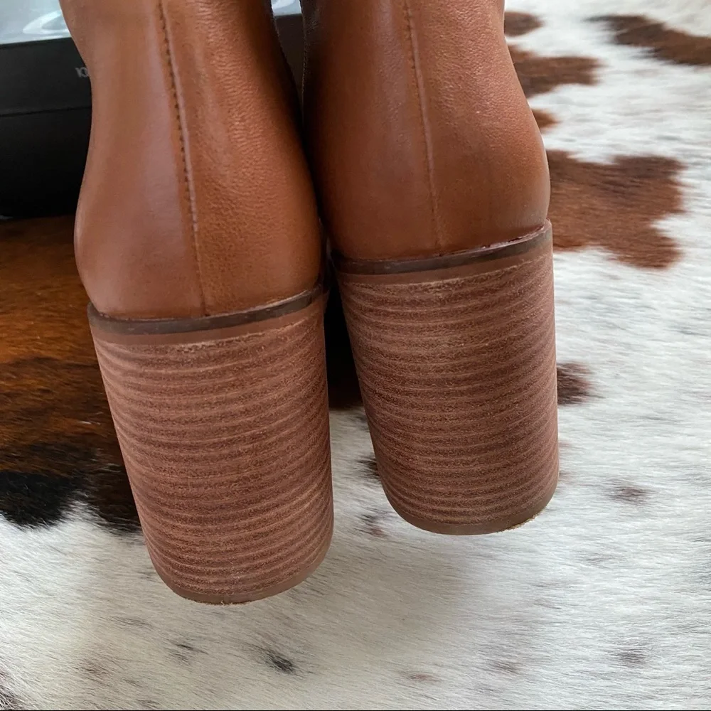 AQUA Nessa Brown Leather Chunky 70’s Boots 9.5 - Picture 10 of 13